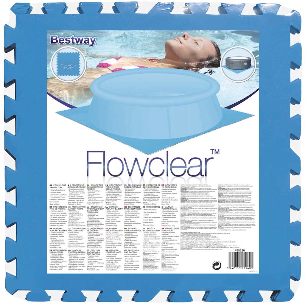 Protezioni per il Pavimento della Piscina 8 pz Blu 58220