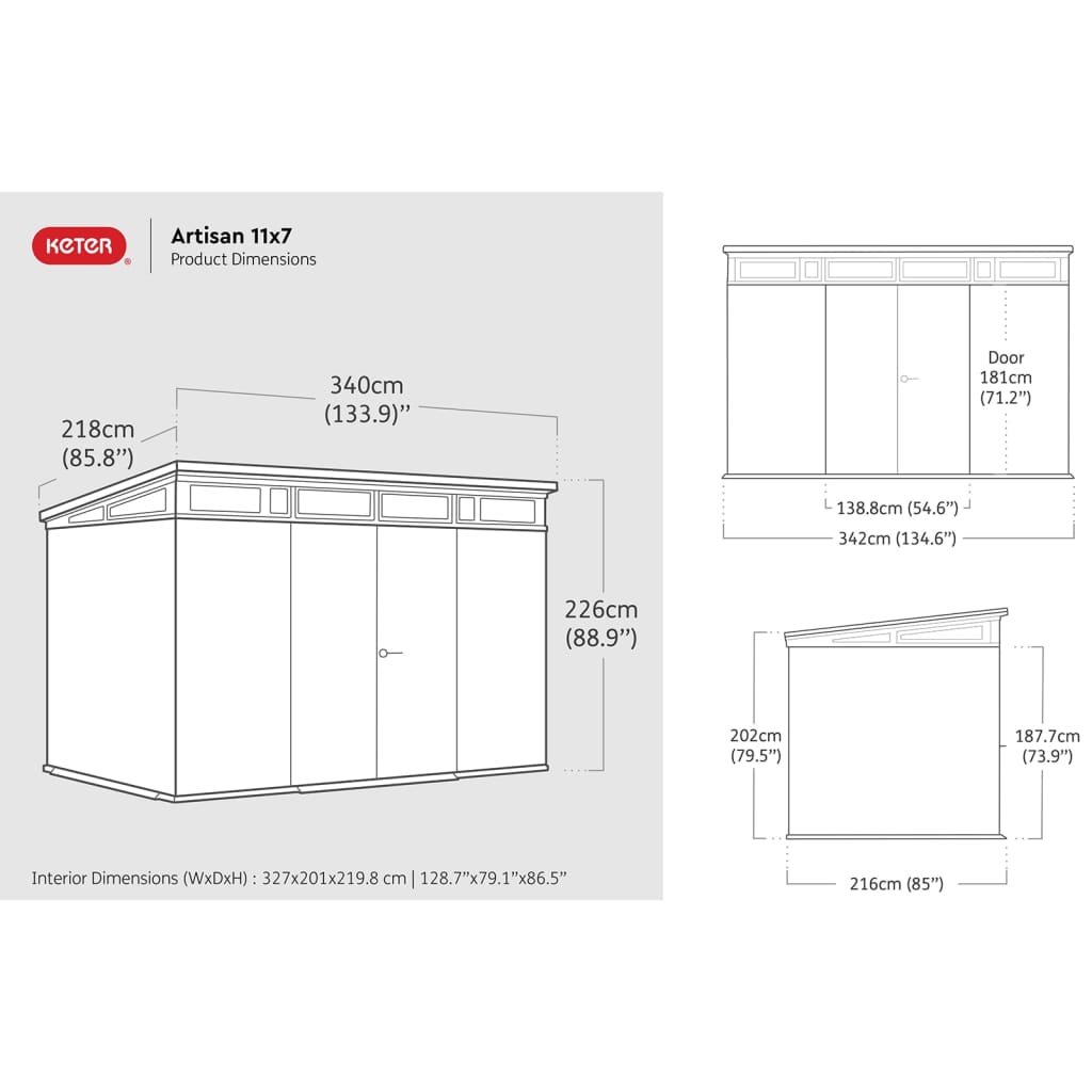 Capanno da Giardino Artisan 117 Grigio Brunastro
