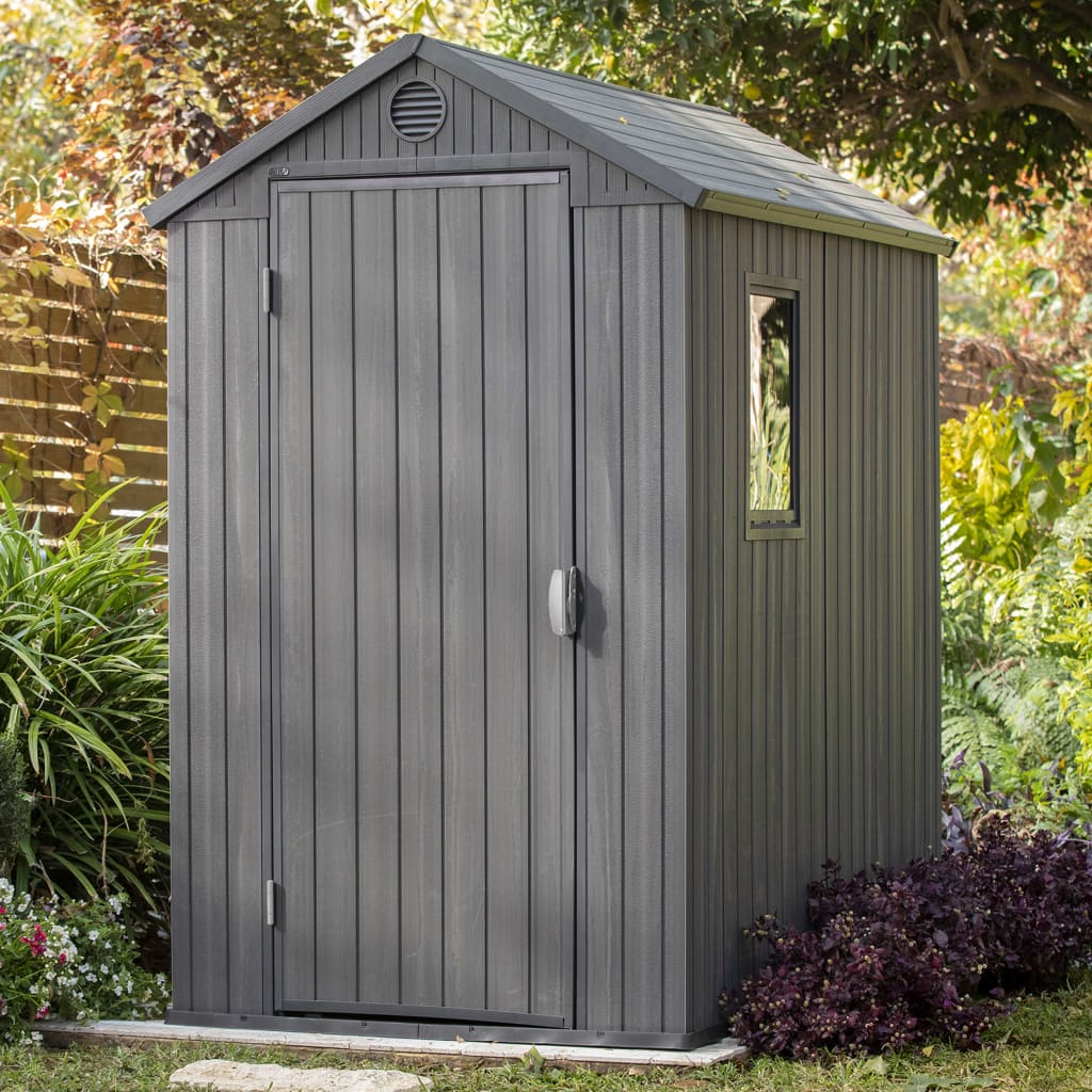 Casetta da Giardino Darwin 46 Aspetto Legno Grigio
