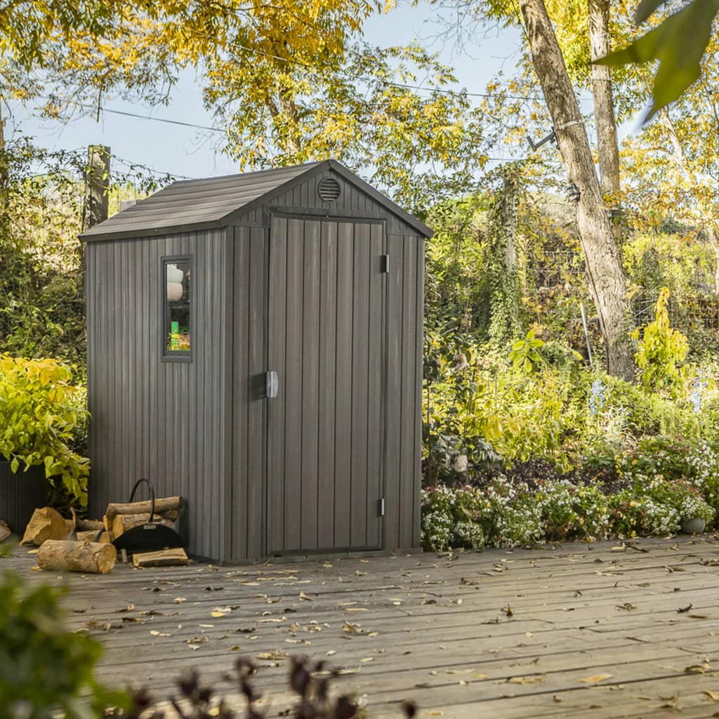 Casetta da Giardino Darwin 46 Aspetto Legno Grigio