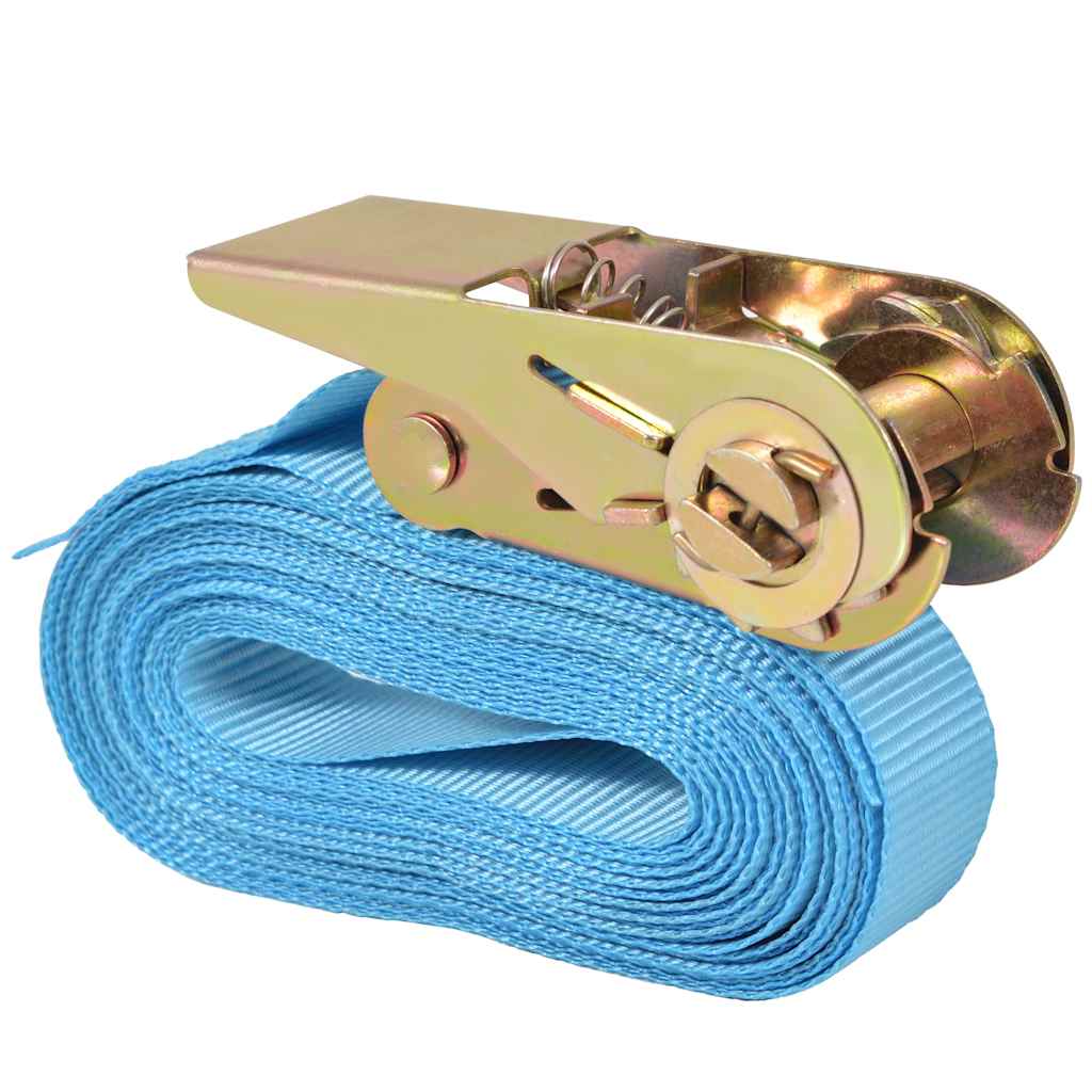 Cinghie d’Ancoraggio 4 pz a Cricchetto 0,8 T 6mx25mm Blu