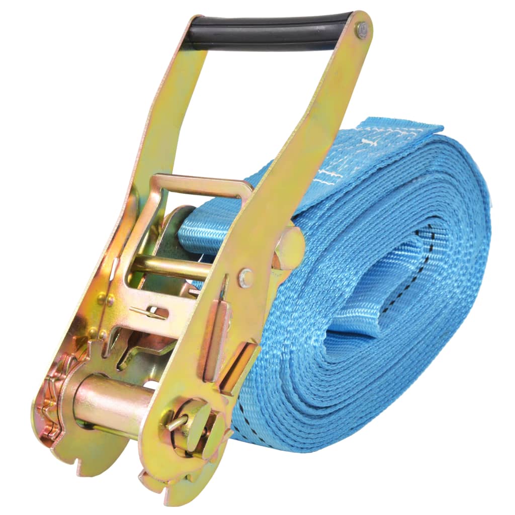 Cinghie d'Ancoraggio 4 pz a Cricchetto 4 T 8mx50mm Blu