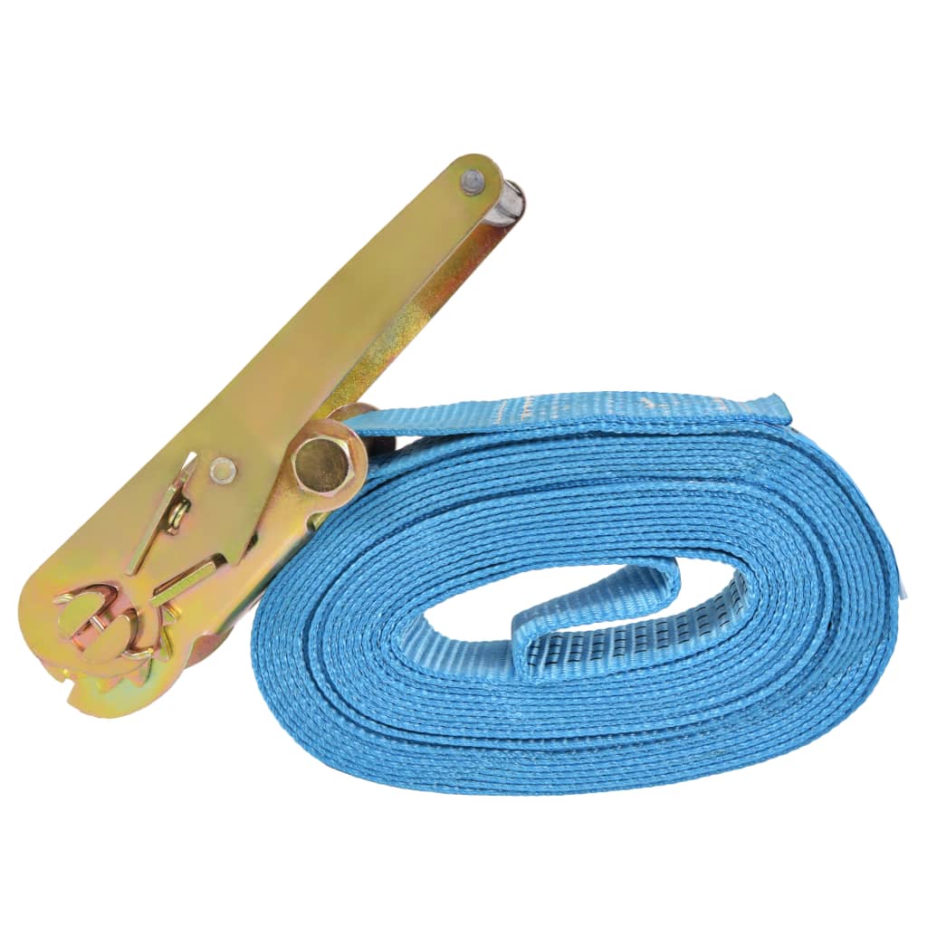 Cinghie d'Ancoraggio 4 pz a Cricchetto 4 T 8mx50mm Blu