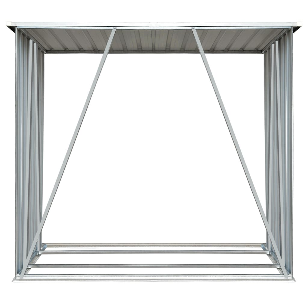 Capannone da Giardino in Acciaio Zincato Grigio 163x83x154 cm