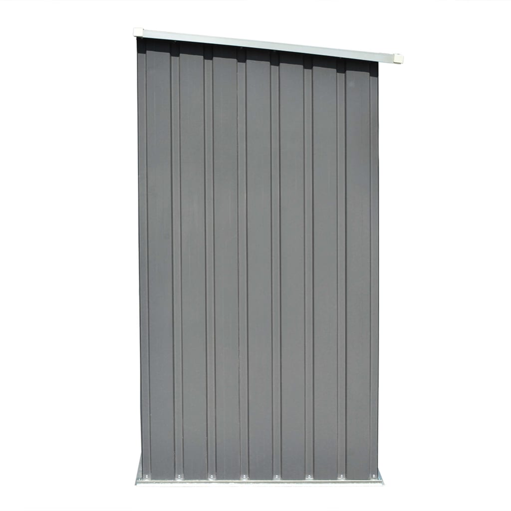 Capannone da Giardino in Acciaio Zincato Grigio 163x83x154 cm