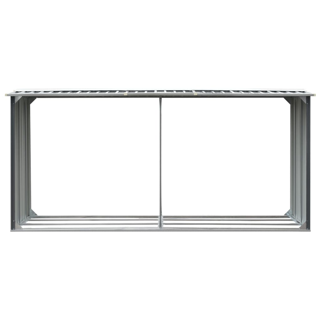 Capannone da Giardino in Acciaio Zincato 330x92x153cm Grigio