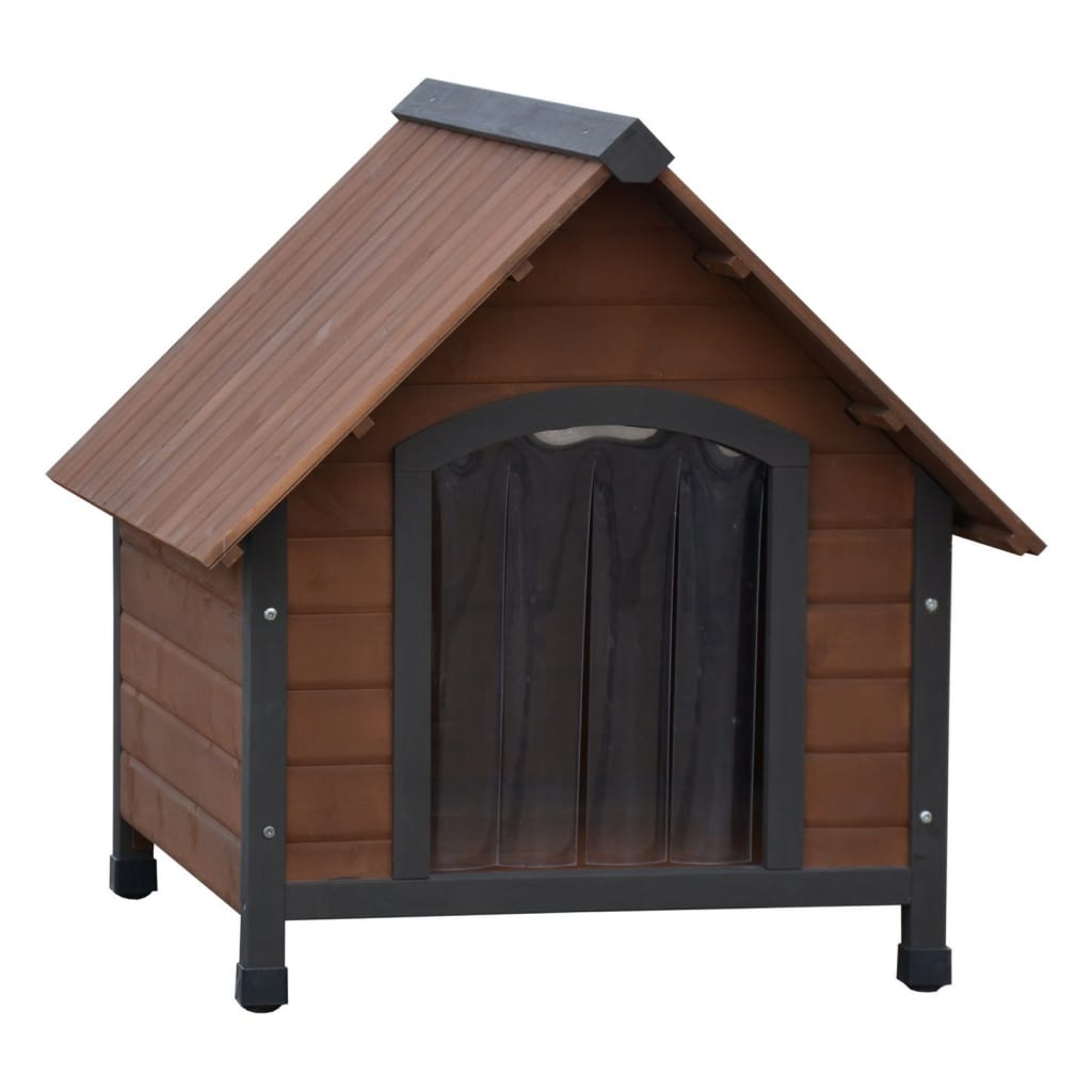 Cuccia per Cani Ingresso in Plastica Rustique Marrone 102x82x87cm