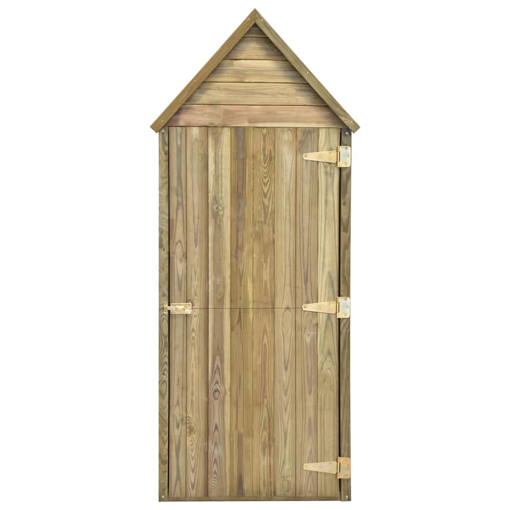 Capanno da Giardino con Porta 69,5x32x178 cm in Pino Impregnato