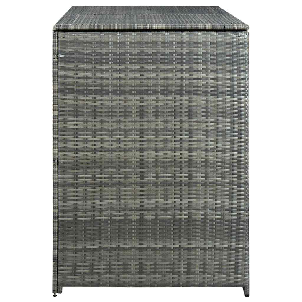 Copribidone Rifiuti Doppio in Polyrattan Antracite 148x77x111cm
