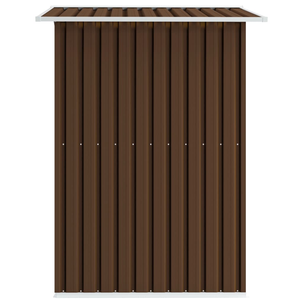 Capanno Attrezzi da Giardino Marrone 204x132x186 cm in Acciaio