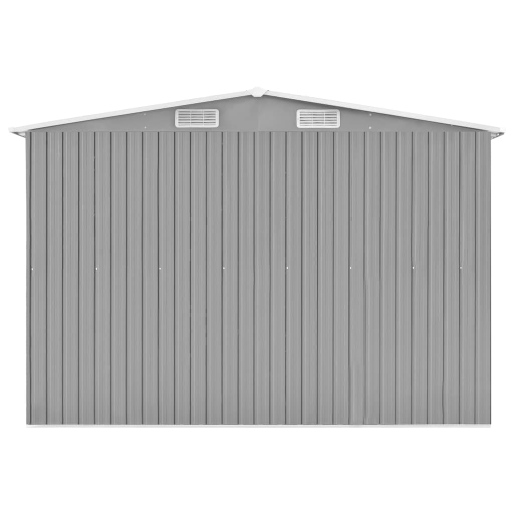 Capanno da Giardino Grigio 257x779x181 cm in Acciaio Zincato