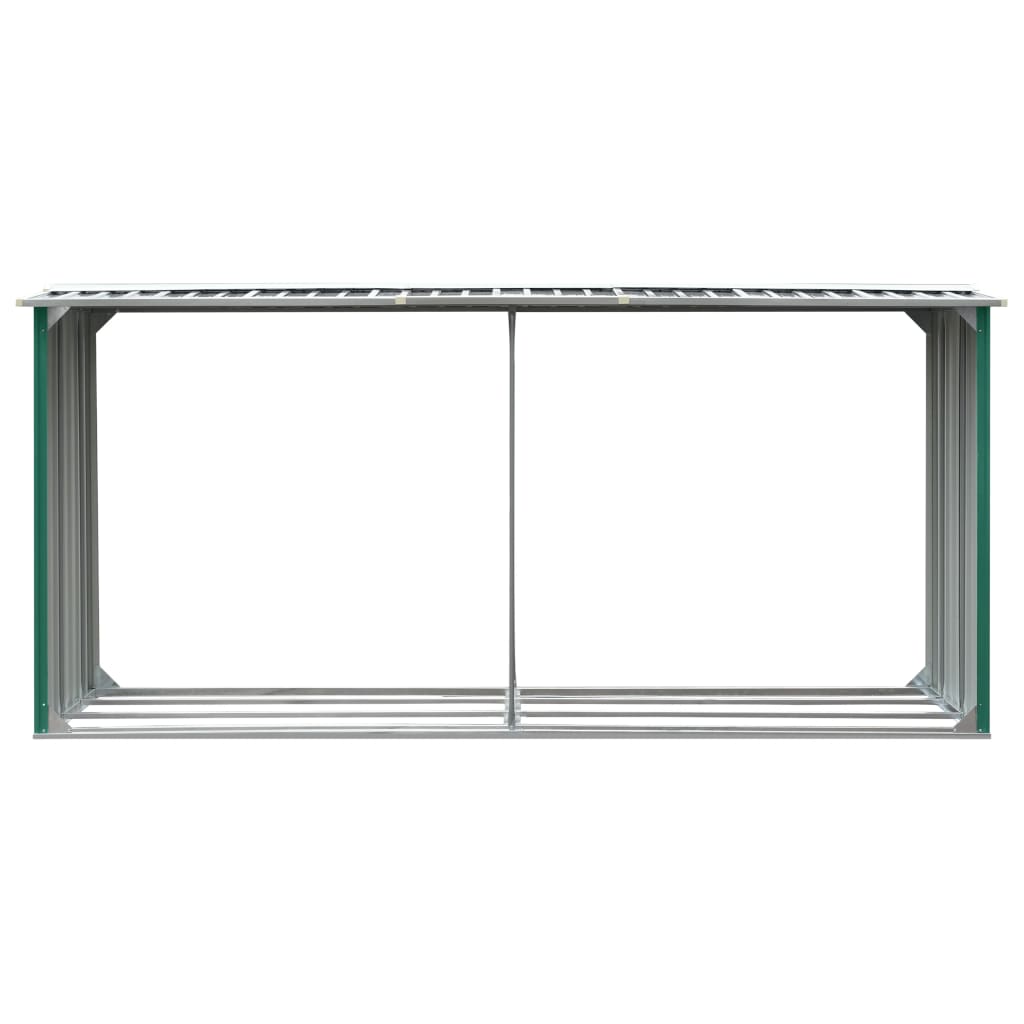 Capannone da Giardino in Acciaio Zincato 330x92x153cm Verde