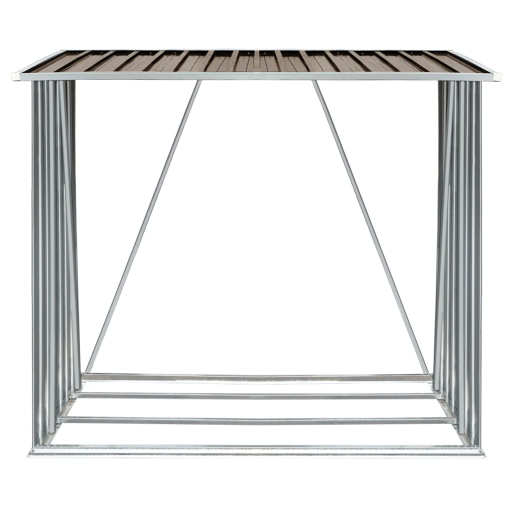 Capannone da Giardino in Acciaio Zincato 163x83x154 cm Marrone