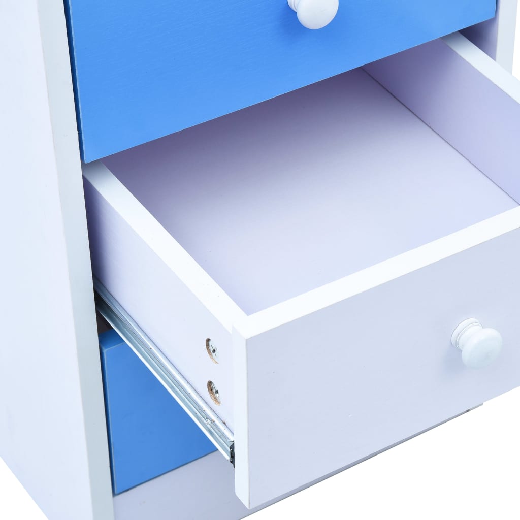 Scrivania da Disegno per Bambini Inclinabile Blu e Bianca