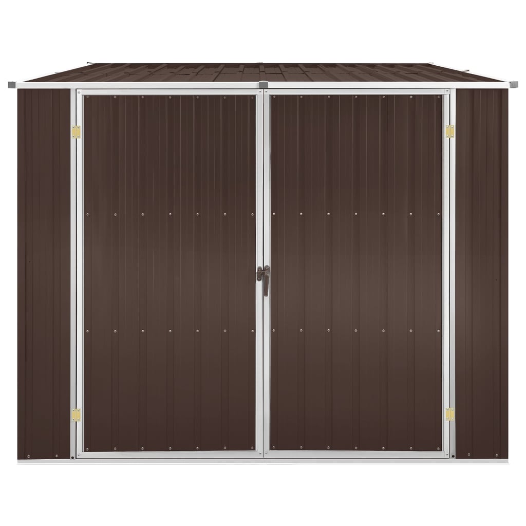 Capanno da Giardino Marrone 195x198x159 cm in Acciaio Zincato