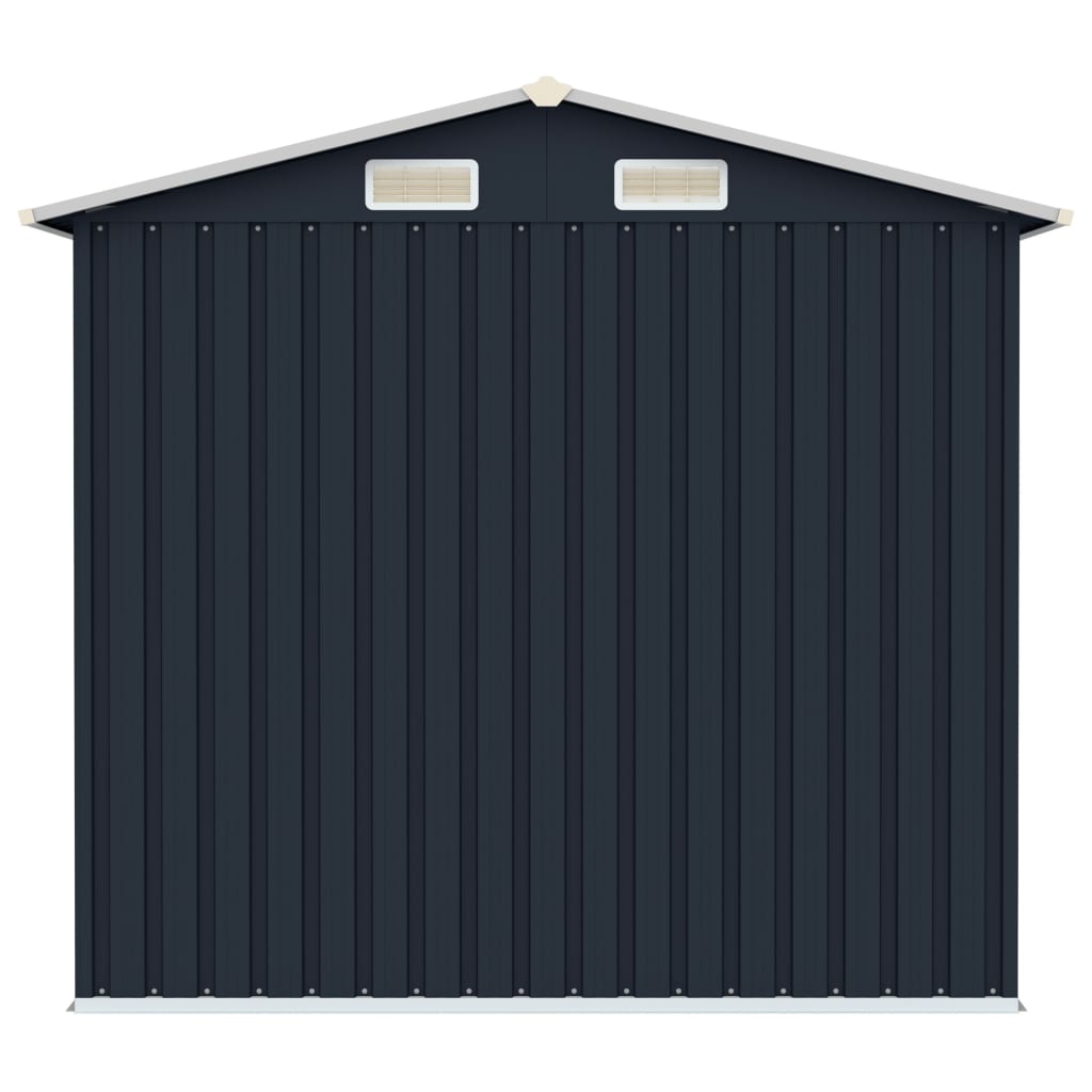 Capanno da Giardino Antracite 205x129x183 cm in Acciaio Zincato