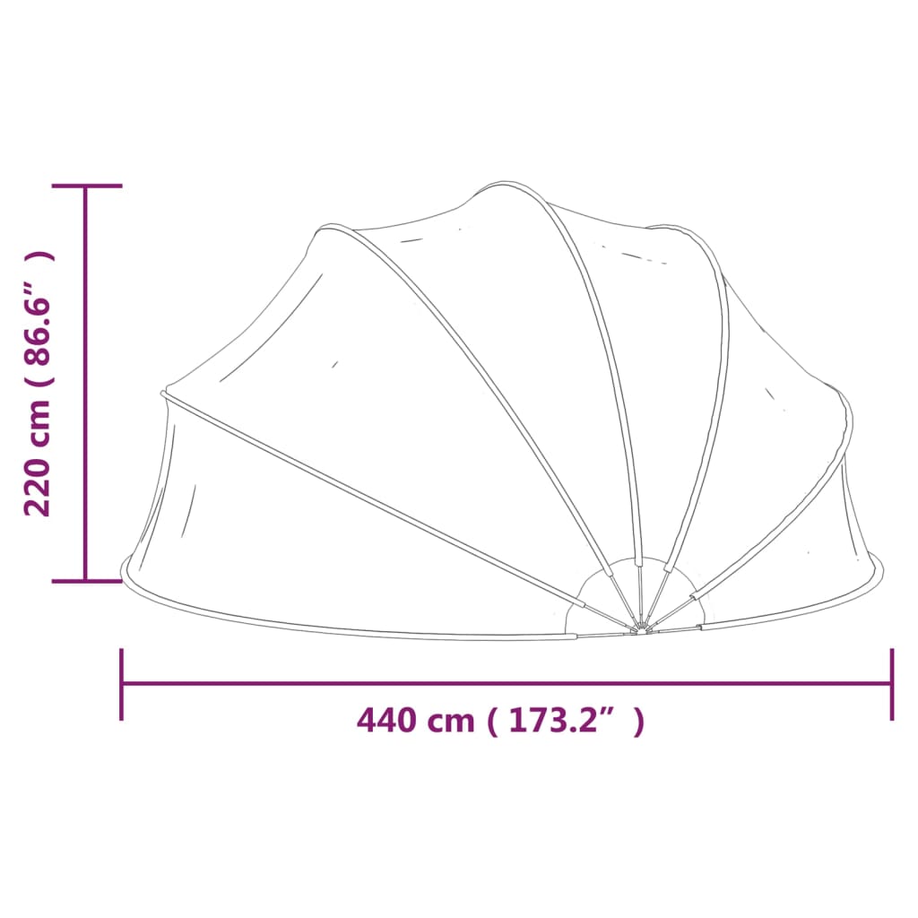 Cupola per Piscina 440x220 cm