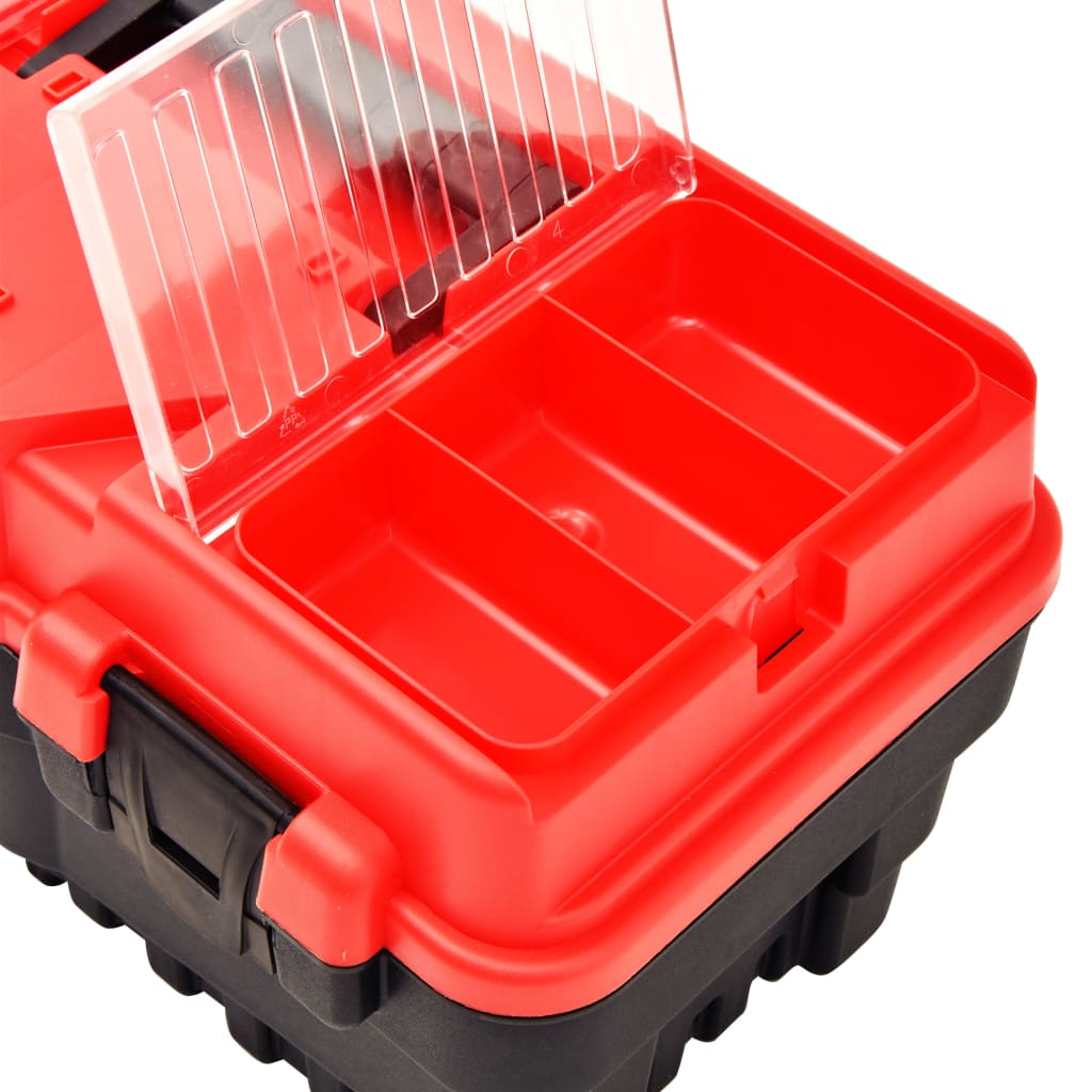 Cassetta degli Attrezzi in Plastica 462x256x242 mm Rossa