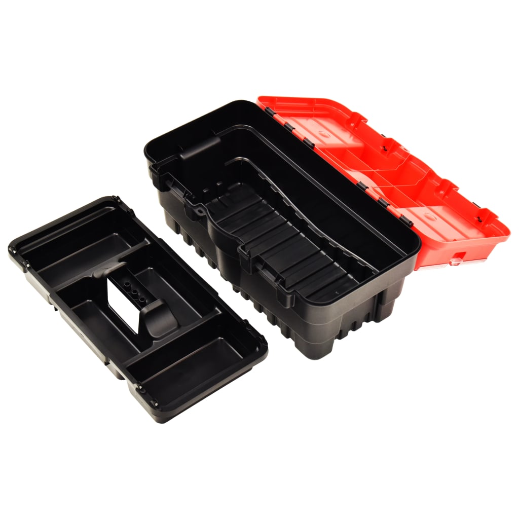 Cassetta degli Attrezzi in Plastica 462x256x242 mm Rossa