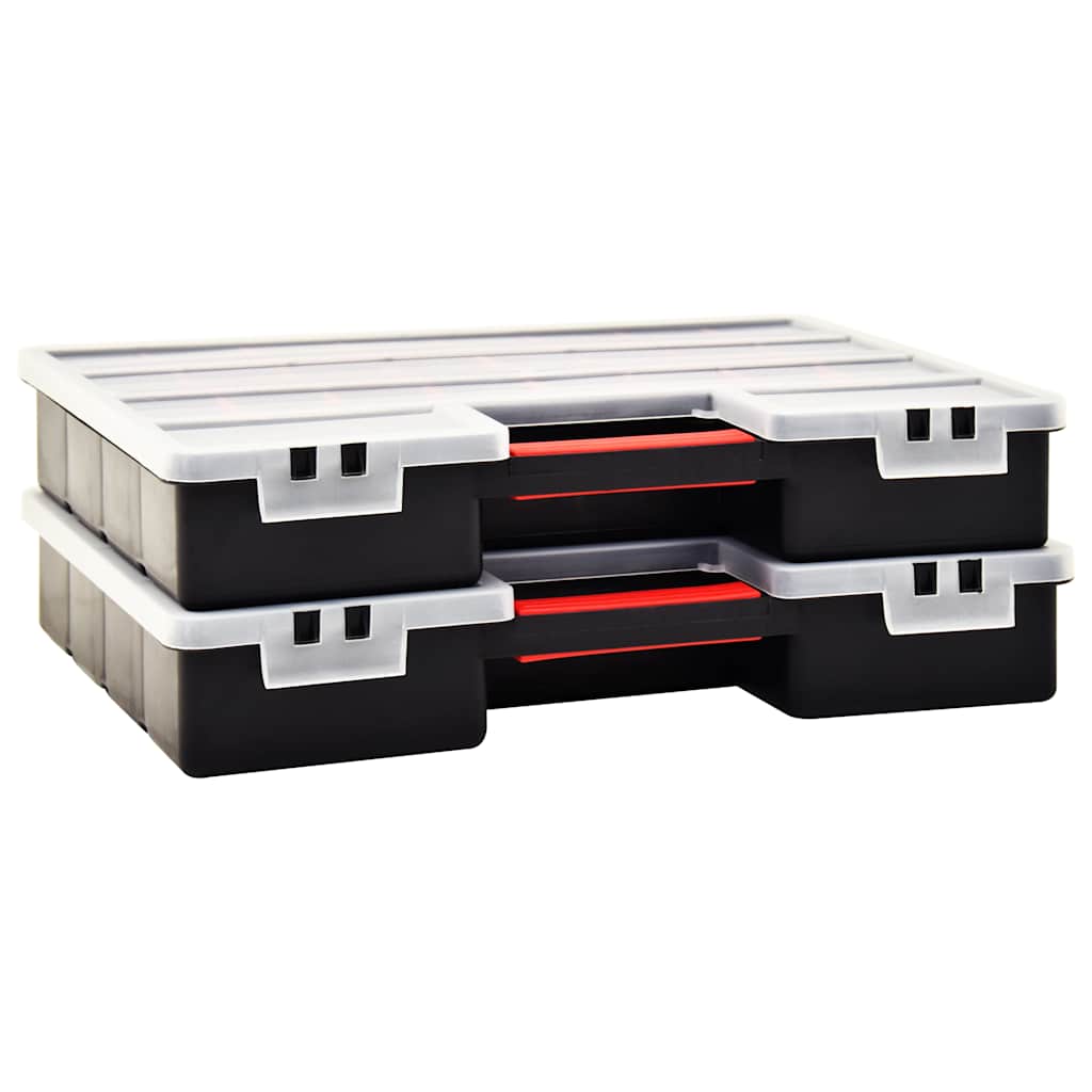 Scatole Assortimento 2 pz con Divisori 460x325x80mm in Plastica