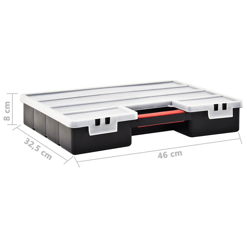 Scatole Assortimento 2 pz con Divisori 460x325x80mm in Plastica