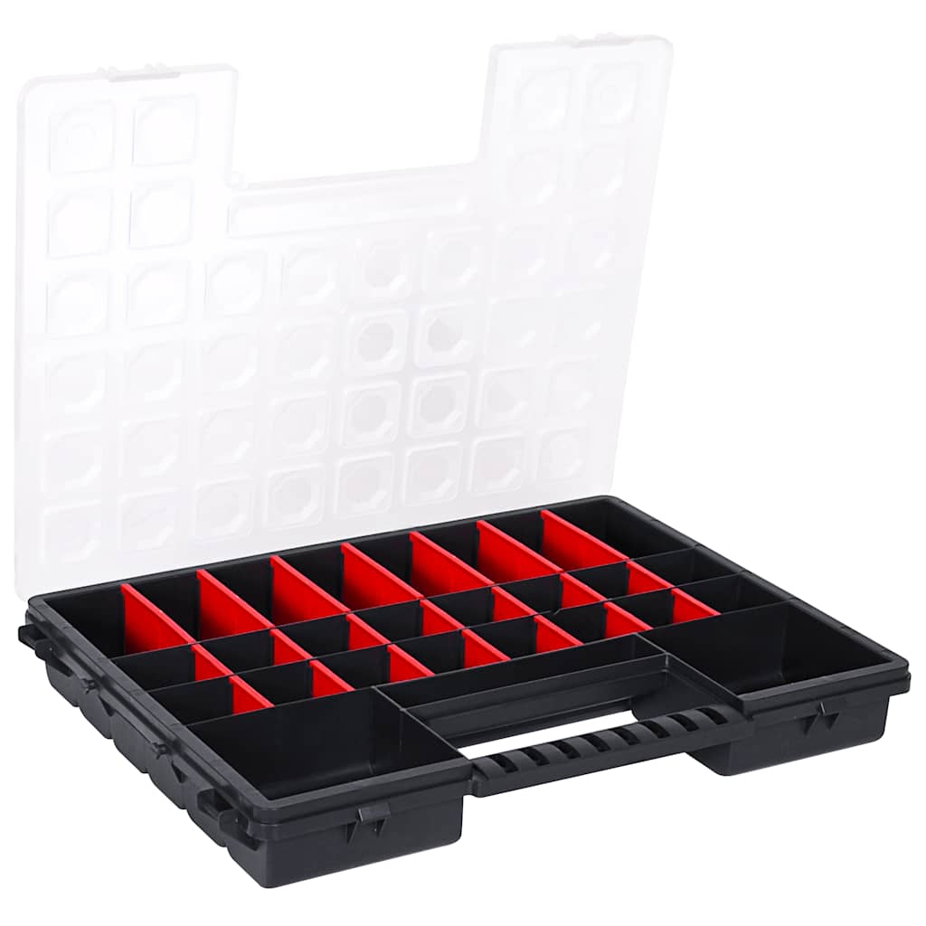 Scatole Assortimento 5 pz con Divisori 385x283x50mm in Plastica