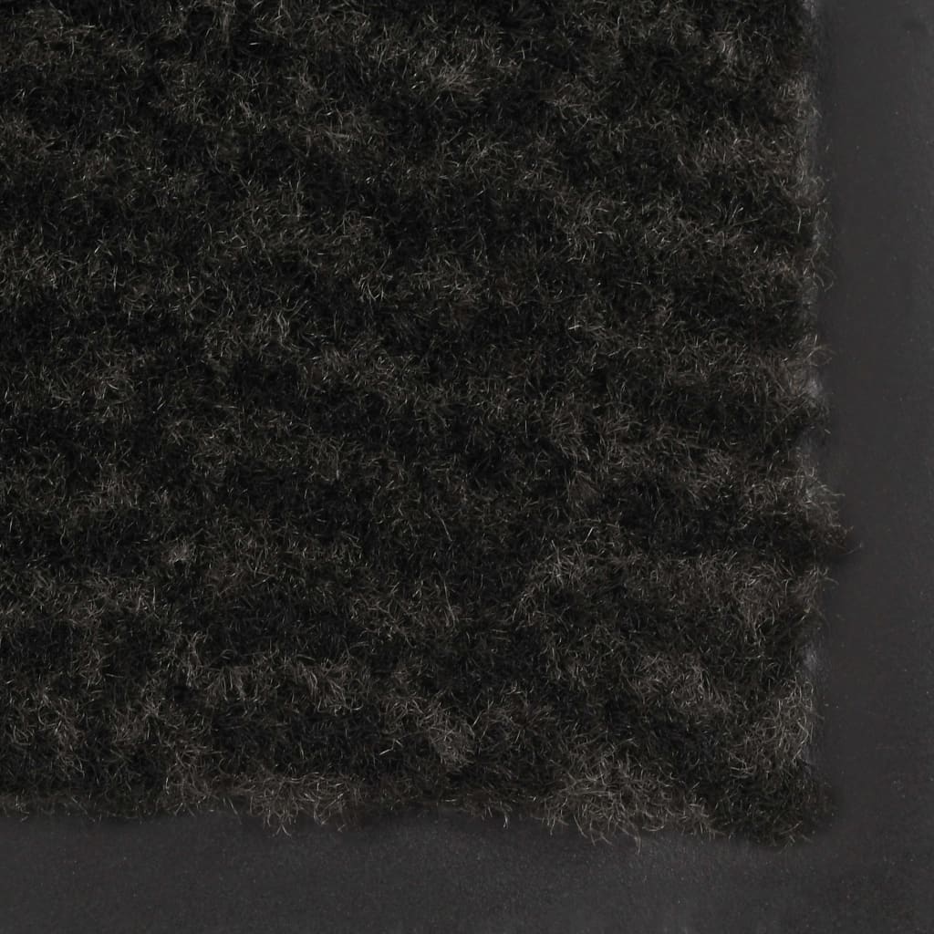 Tappeti Antipolvere 2 pz Rettangolari Trapuntati 40x60 cm Neri