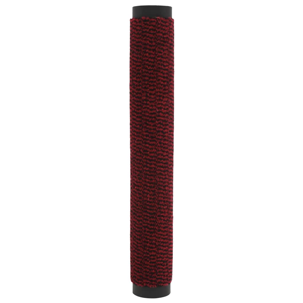 Tappeti Antipolvere 2 pz Rettangolari Trapuntati 40x60 cm Rossi