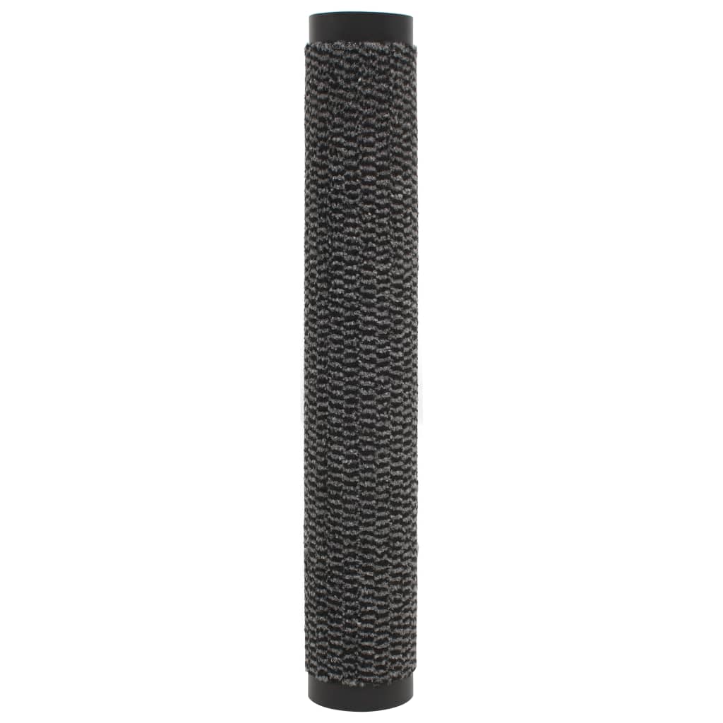 Tappeti Antipolvere 2 pz Trapuntati 60x90 cm Antracite