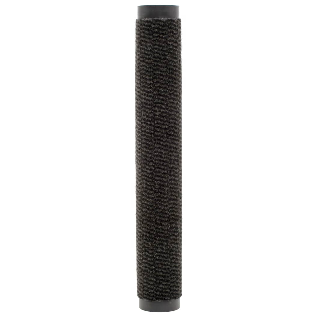 Tappeti Antipolvere 2 pz Rettangolari Trapuntati 60x90 cm Neri