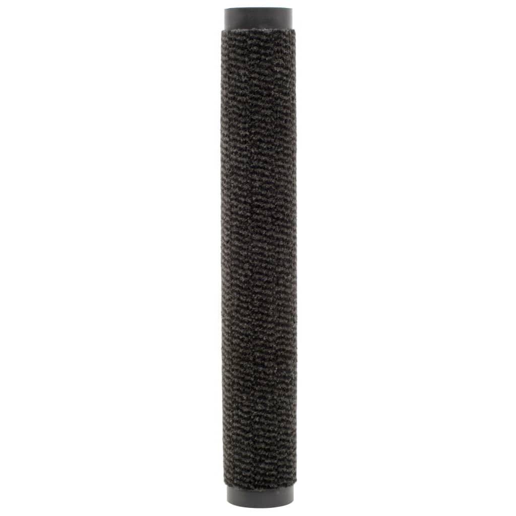 Tappeti Antipolvere 2 pz Rettangolari Trapuntati 90x150 cm Neri