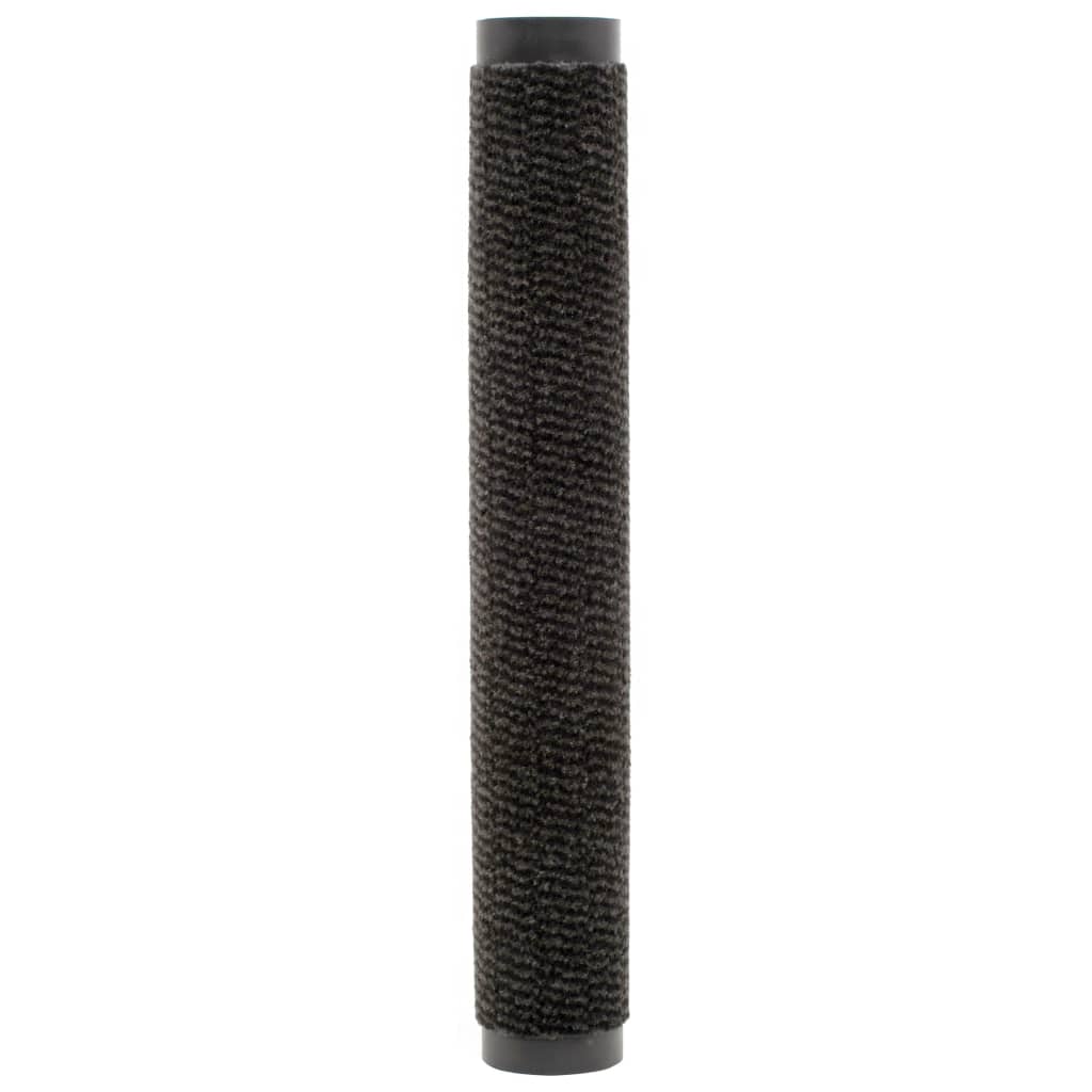Tappeti Antipolvere 2 pz Rettangolari Trapuntati 120x180cm Neri