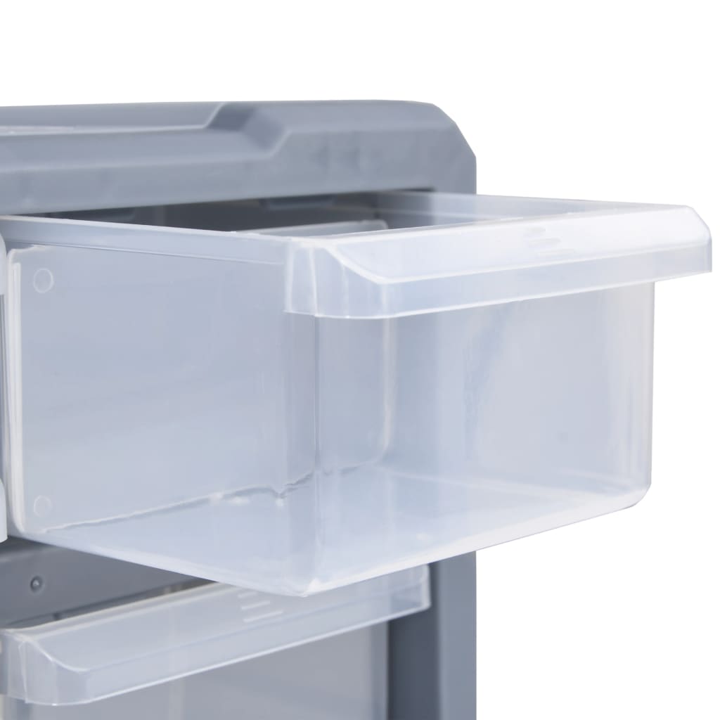 Mobili Contenitori con 12 Cassetti 2 pz 26,5x16x26 cm