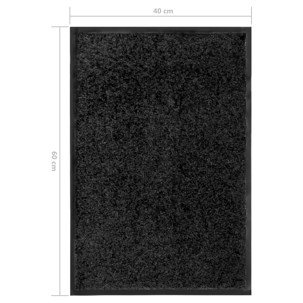 Zerbino Lavabile Nero 40x60 cm