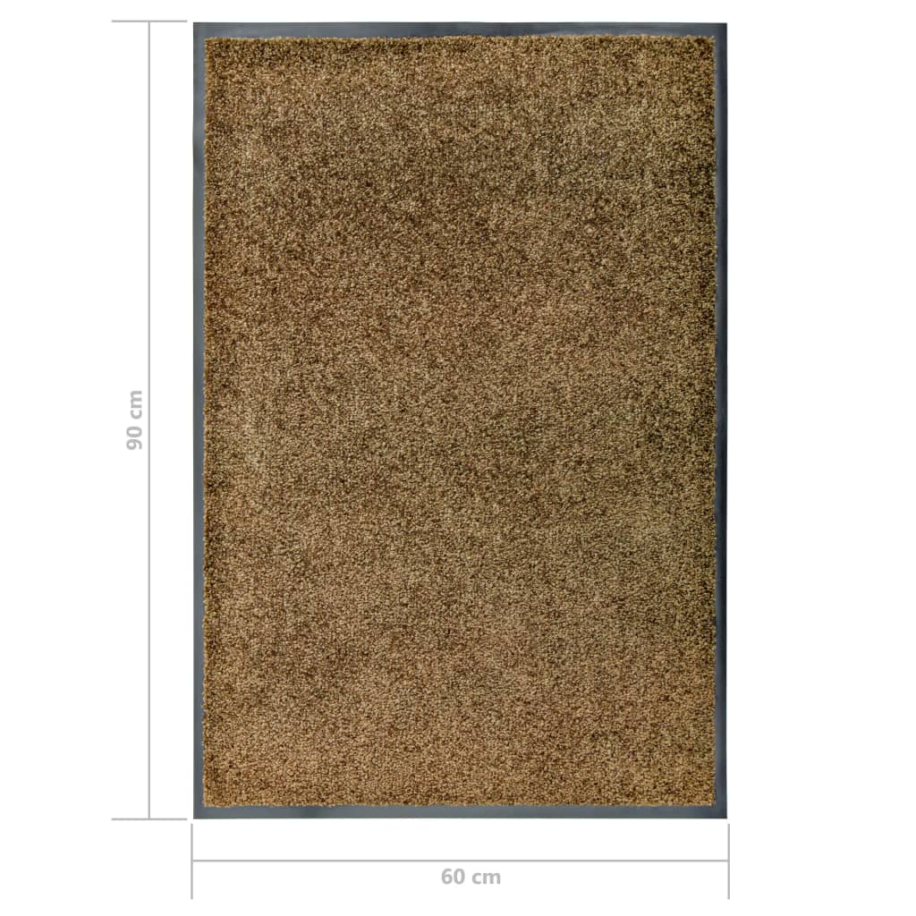 Zerbino Lavabile Marrone 60x90 cm