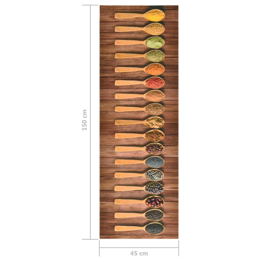 Tappetino da Cucina Lavabile Cucchiai 45x150 cm