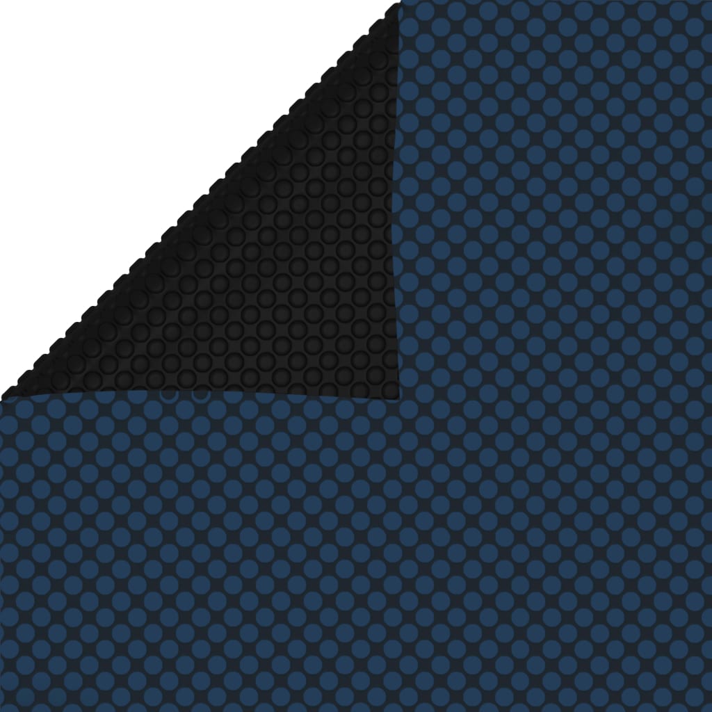 Pellicola Galleggiante Solare PE Piscina 450x220 cm Nero e Blu