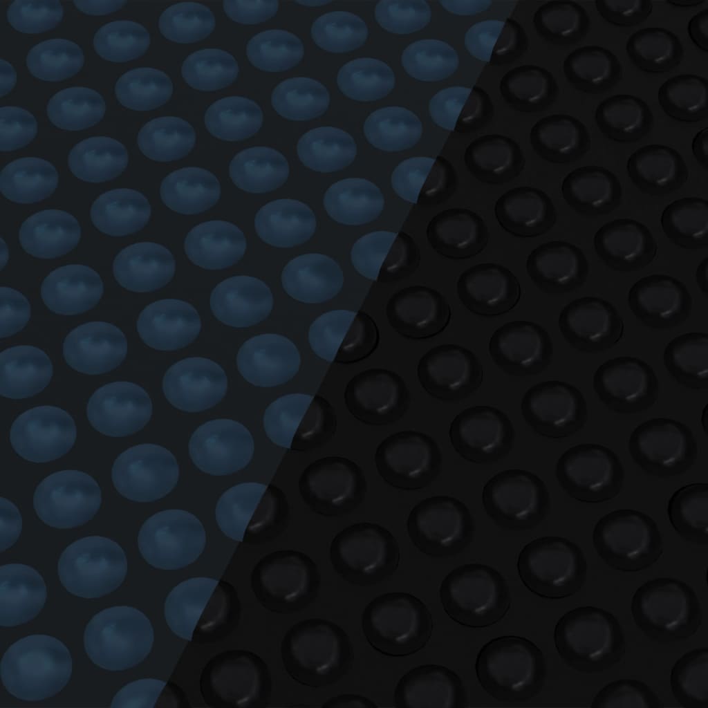 Pellicola Galleggiante Solare PE Piscina 450x220 cm Nero e Blu