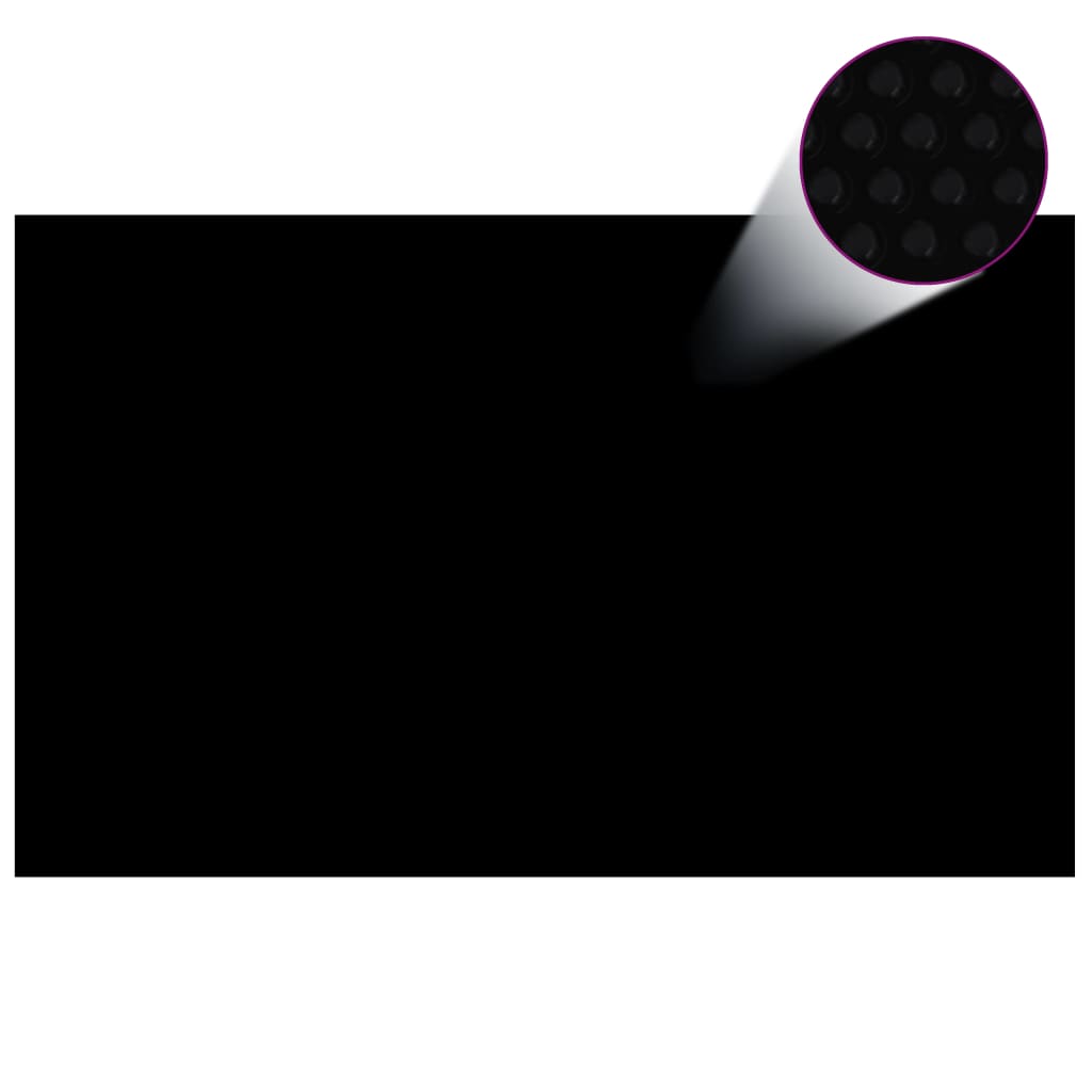 Pellicola Galleggiante Solare PE Piscina 800x500 cm Nero e Blu