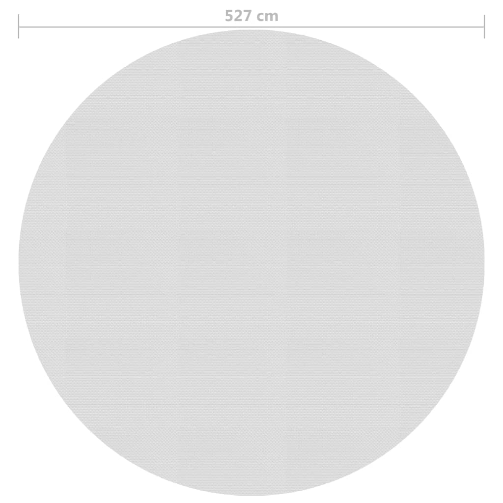 Pellicola Galleggiante Solare PE Piscina 527 cm Grigia