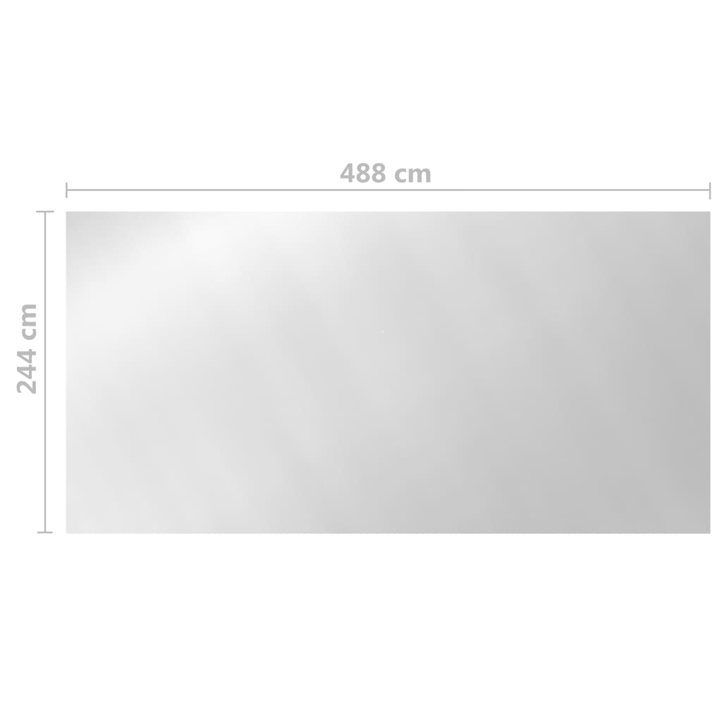 Copertura per Piscina Argento 488x244 cm PE