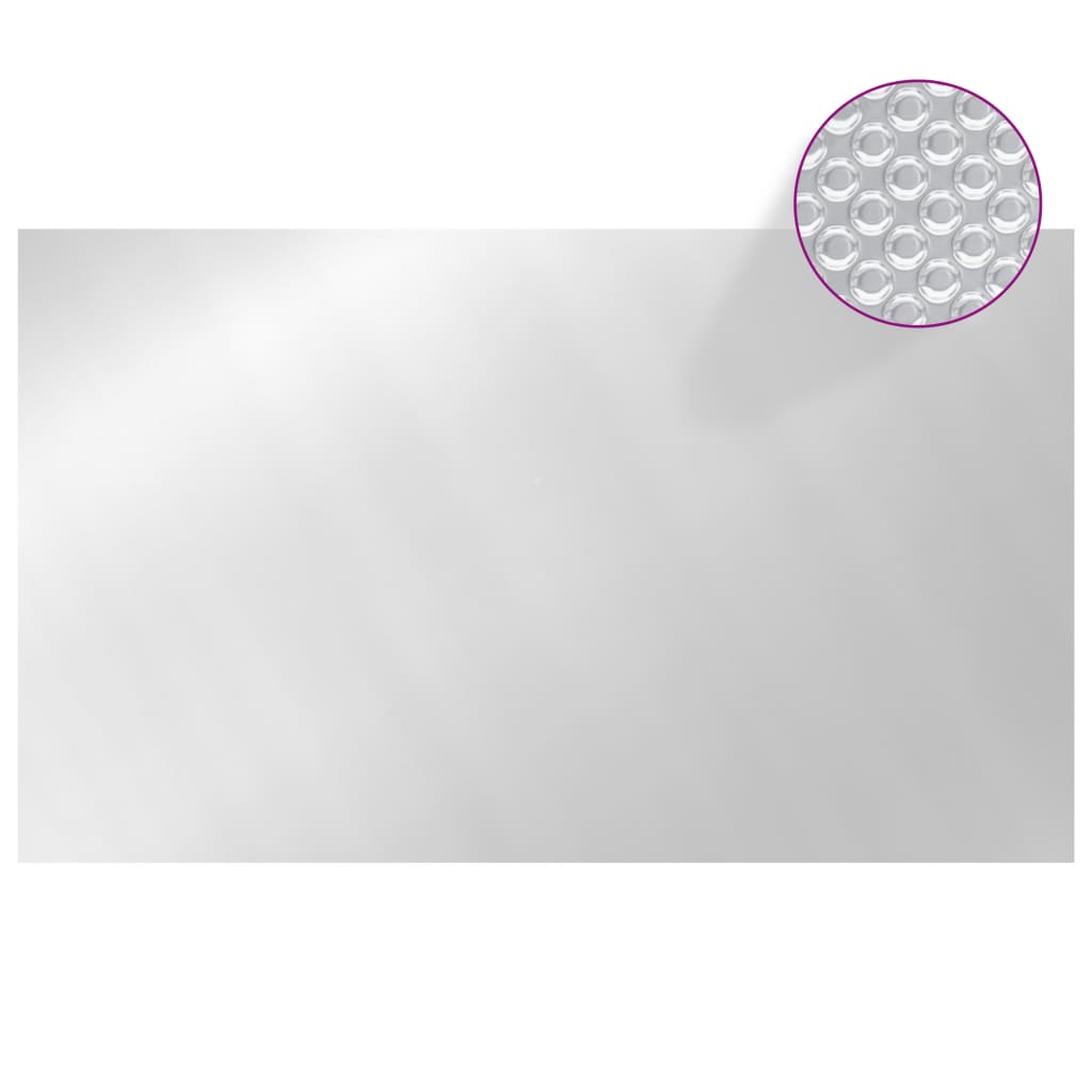 Copripiscina Rettangolare 500x300 cm in PE Argento