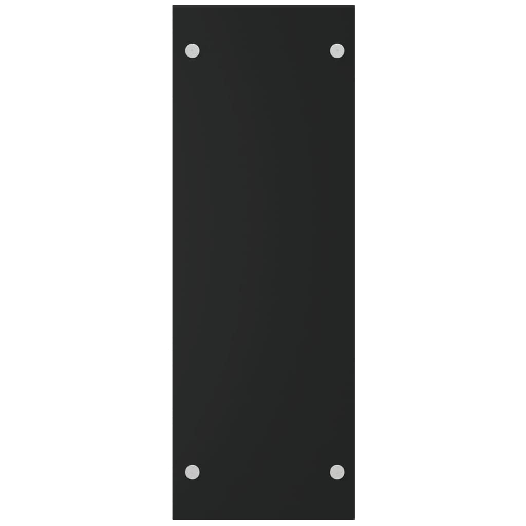 Porta Legna Nero 40x35x100 cm in Vetro Temperato