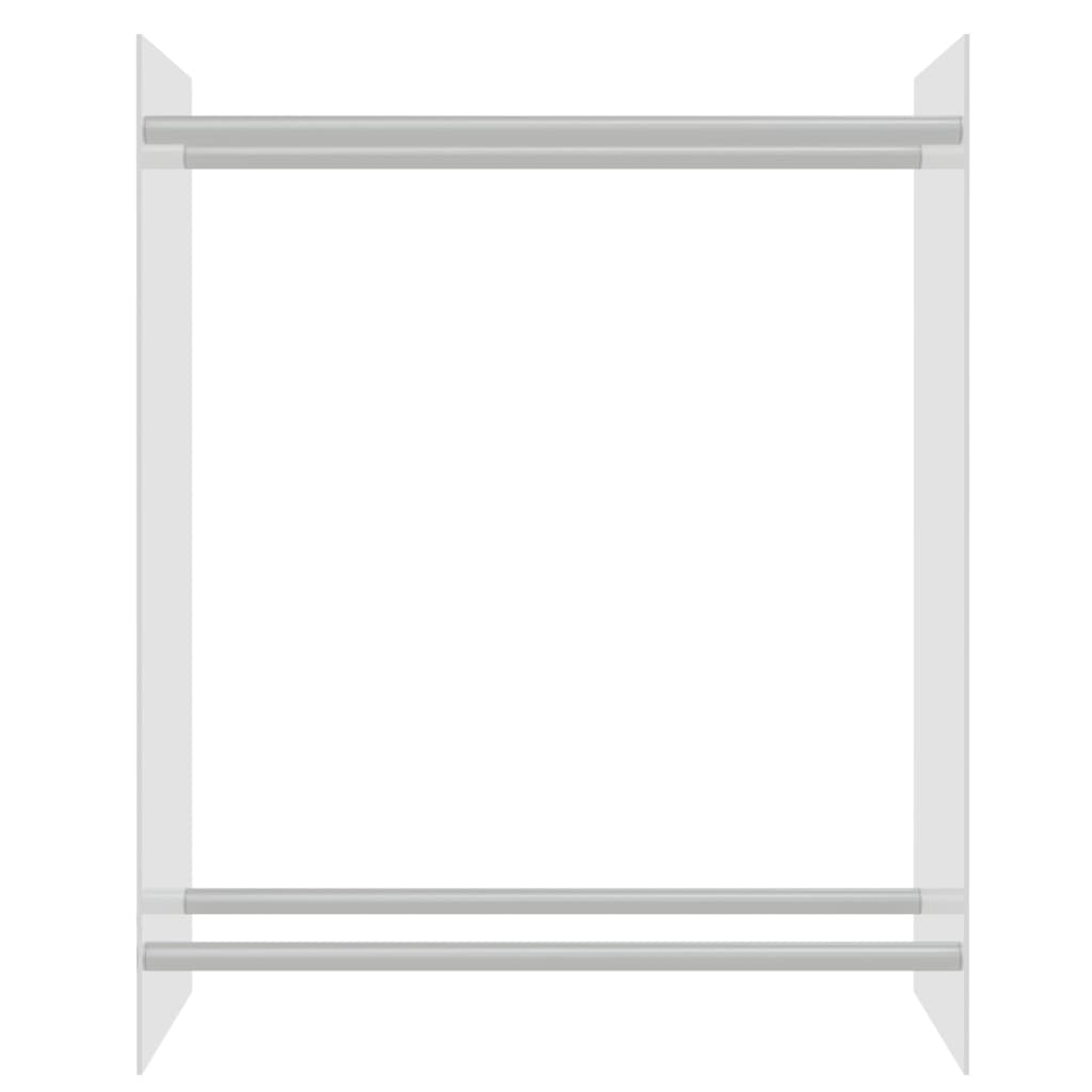 Porta Legna Trasparente 80x35x100 cm in Vetro Temperato