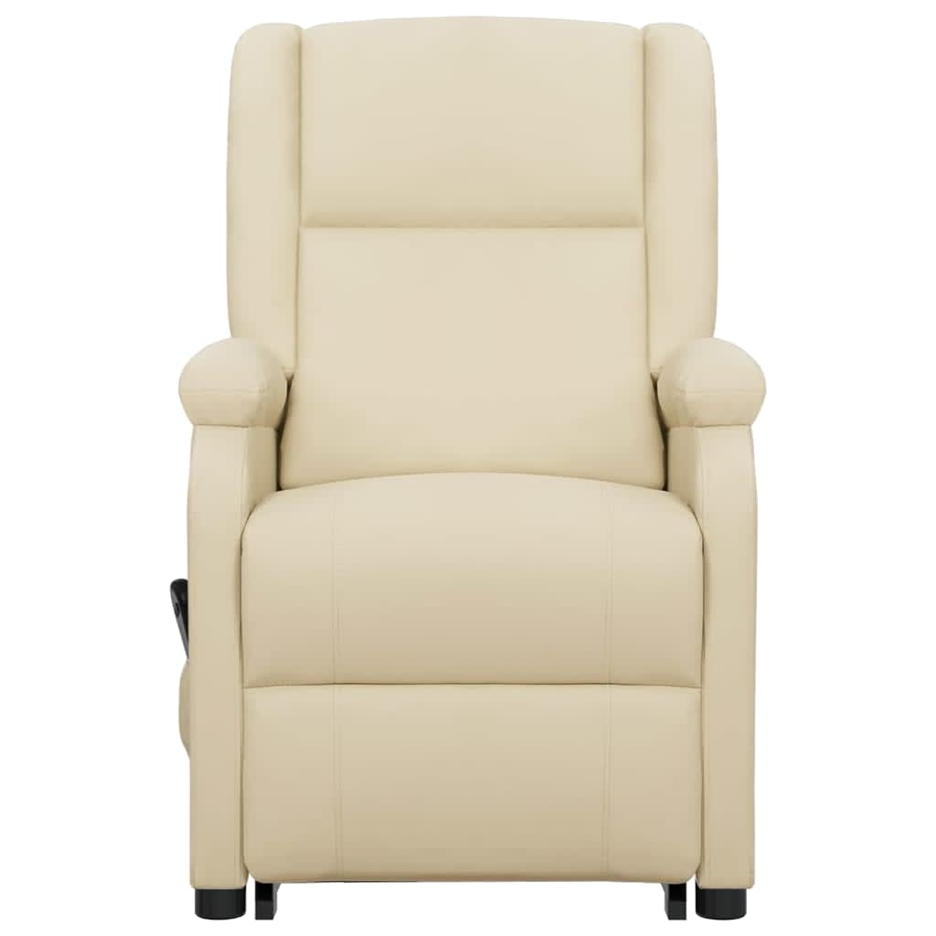 Poltrona Alzapersona Crema in Similpelle