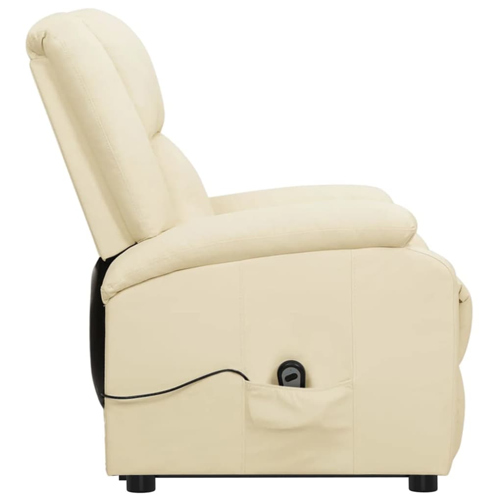Poltrona Alzapersona Crema in Similpelle