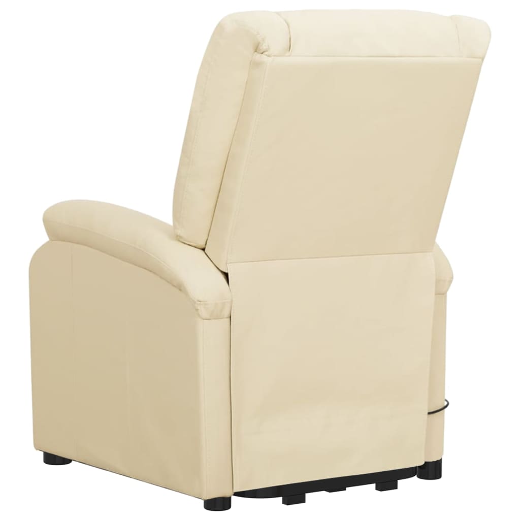 Poltrona Alzapersona Crema in Similpelle