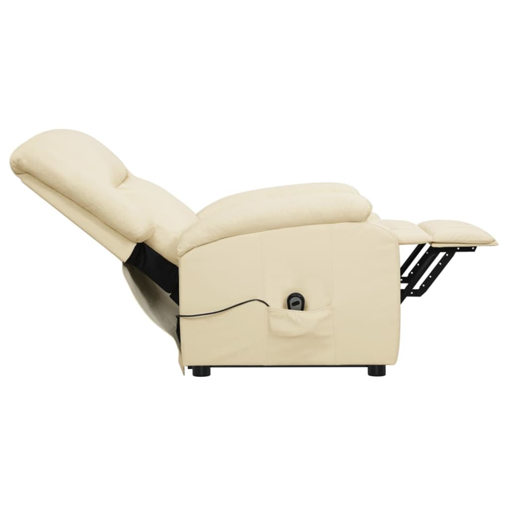 Poltrona Alzapersona Crema in Similpelle