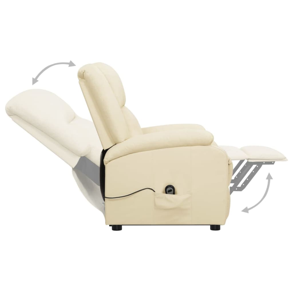 Poltrona Alzapersona Crema in Similpelle