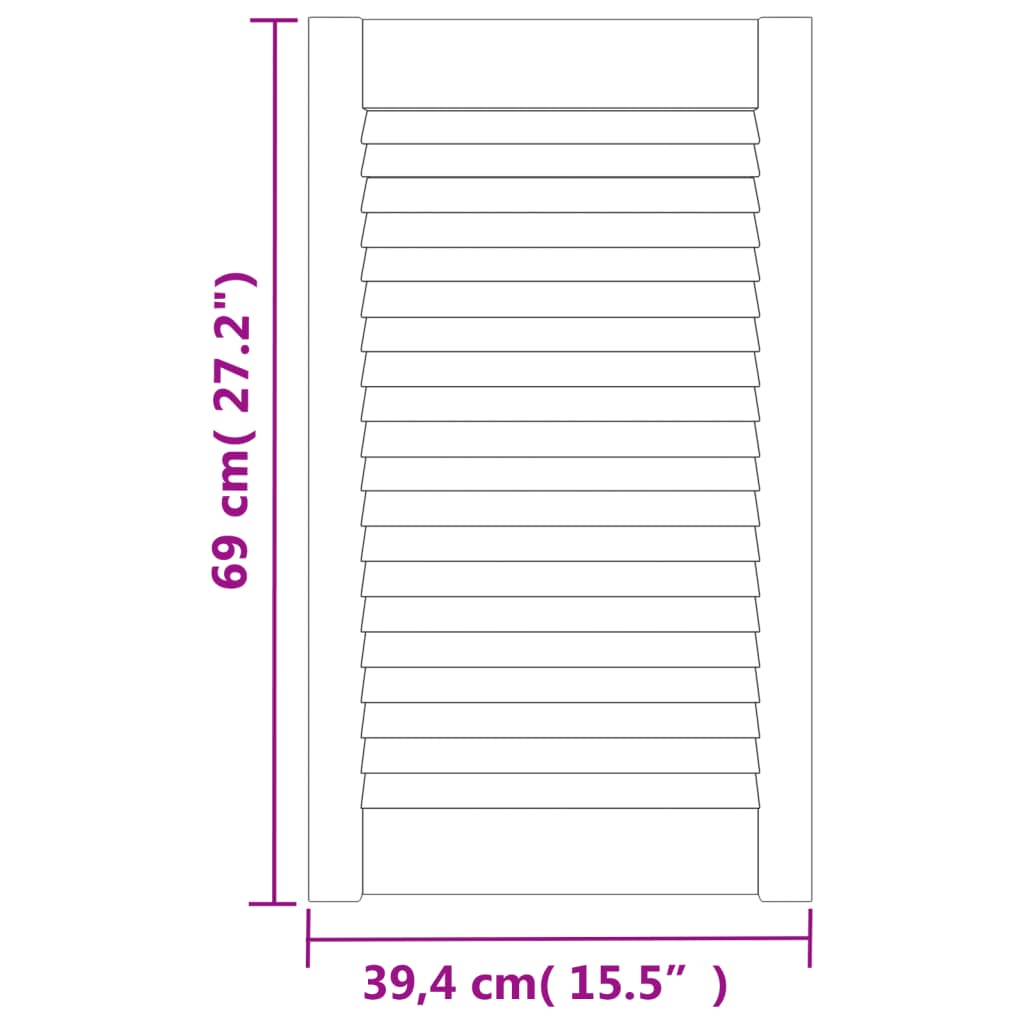 Anta con Design a Lamelle 69x39,4 cm in Legno di Pino